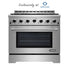 NXR MM Series Gas Range- Stainless steel 6 German Sealed Burn with Convection Oven
